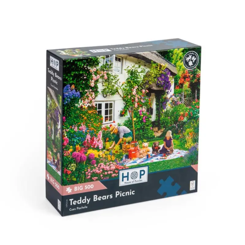 House Of Puzzles Teddy Bears Picnic Large Format 500Pc Jigsaw Puzzle 1