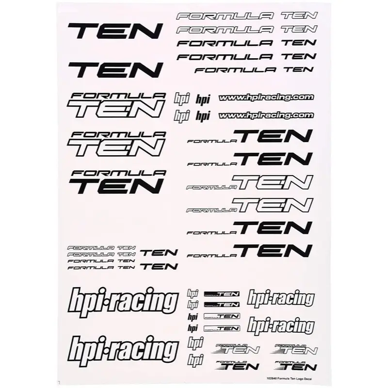 Hpi 102840 Formula Ten Logo Decal 1