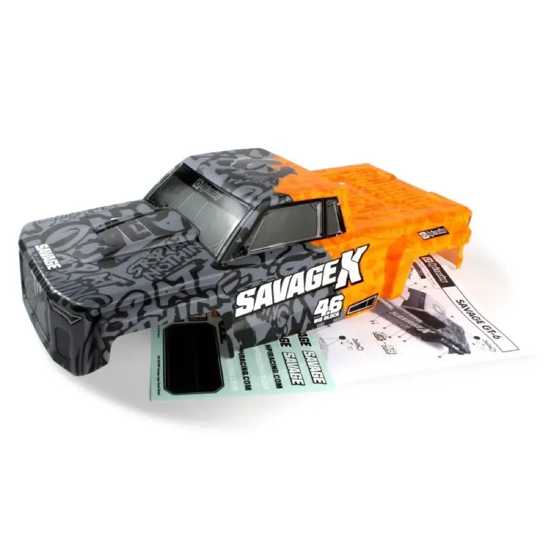 Hpi 160104 Gt-6 Sportcab Painted Truck Body (Grey/Orange) 1