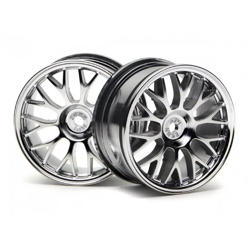 Hpi 3712 Mesh Wheel 26Mm (Chrome)(1Mm Offset) 1