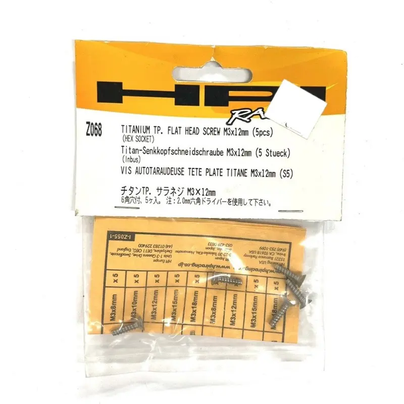 Hpi Z068 Titanium Tp. Flat Head Screw M3x12mm 1