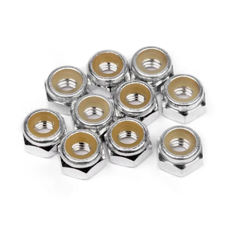 Hpi Z866 Aluminum Lock Nut M4 (Silver/10Pcs) 1