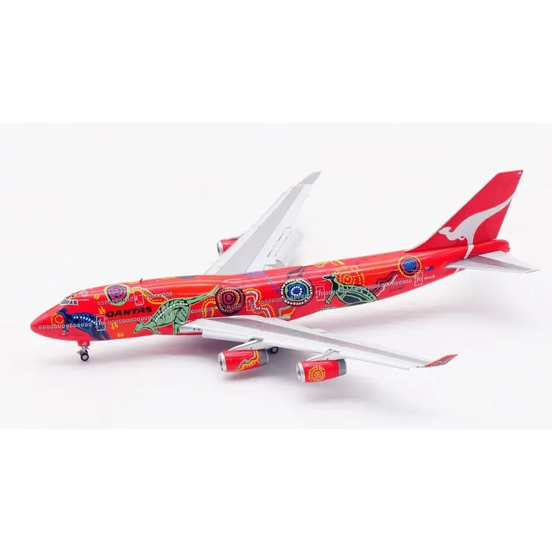 Hx Models B616502f 1/400 Qantas Boeing 747-400 Vh-Ojb 'Wunala Dreaming' 'Flaps Down' 1