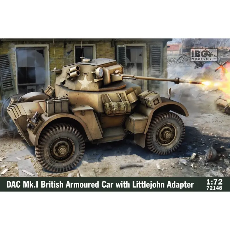 Ibg Models 72148 1/72 Daimler Armoured Car Mk.I With Littlejohn Adaptor 1