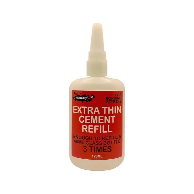 Icky Sticky 13410 Extra Thin Plastic Model Glue Cement Refill 120Ml 1