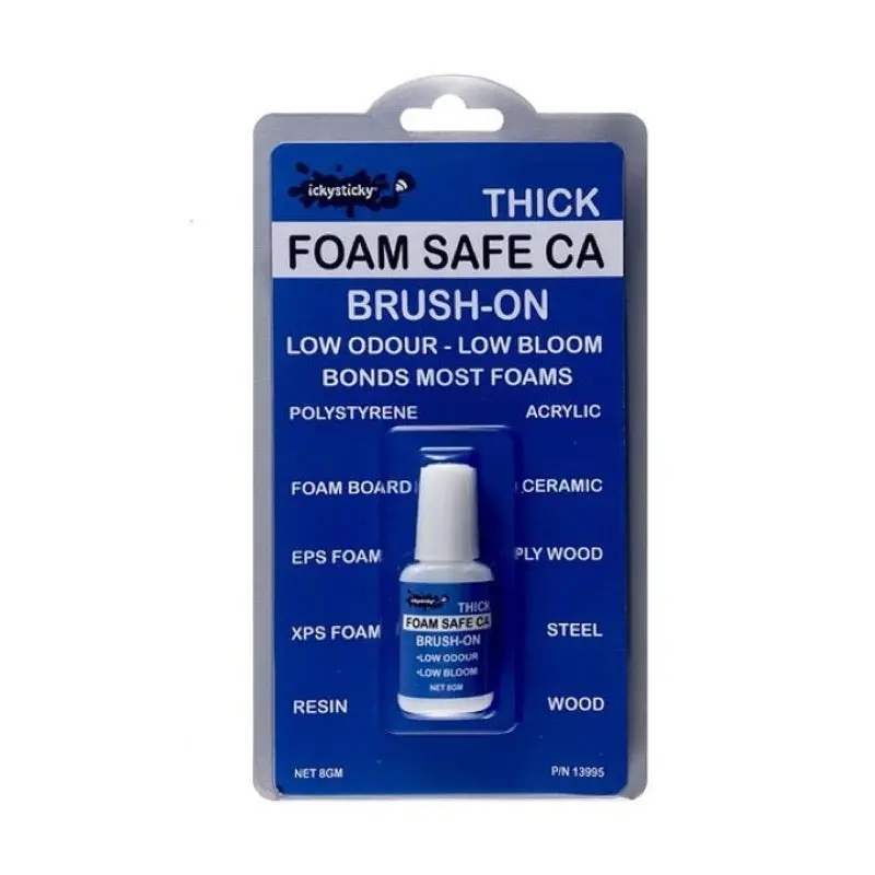 Icky Sticky 13995 Thick Foam Safe Ca Glue Brush On 8Gm 1