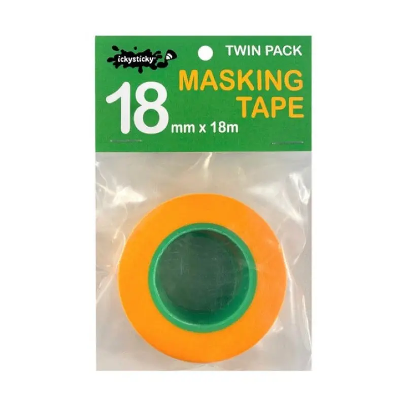 Icky Sticky 32005 Masking Tape 18Mm X 18M (2Pc) 1