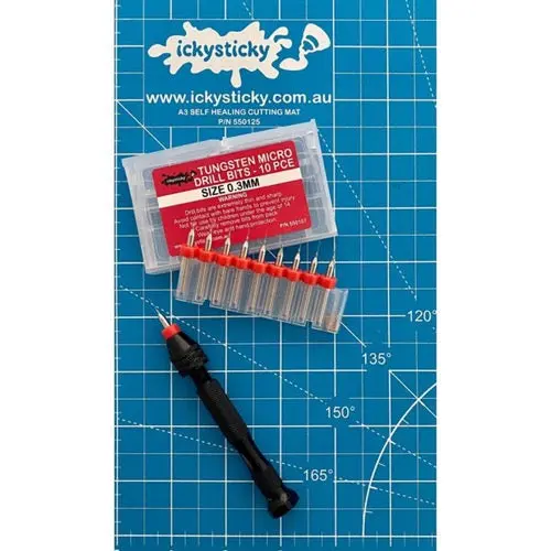 Icky Sticky 550107 Tungsten Micro Drill Bits 0.3Mm (10 Piece) 1