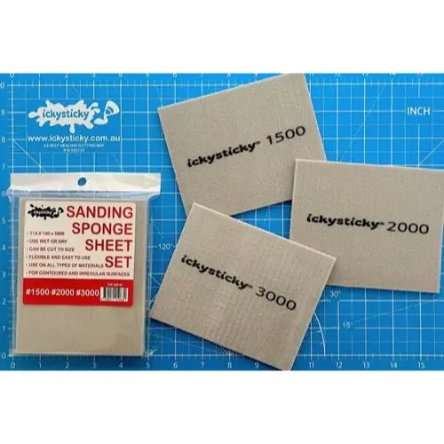 Icky Sticky 550151 Sanding Sponge 1500, 2000, 3000 3Pk 1