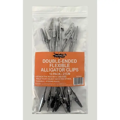 Icky Sticky 560299 Double-Ended Flexible Alligator Clips (10Pk) 1
