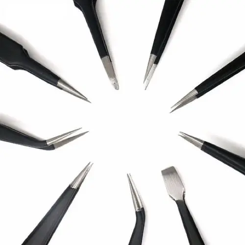 Icky Sticky 560302 9 Piece Precision Tweezer Set With Bag 2