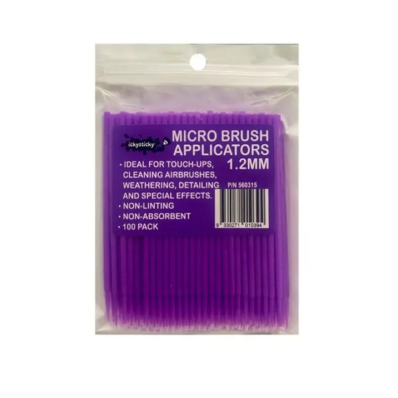 Icky Sticky 560315 Micro Brush Applicator 1.2Mm 1