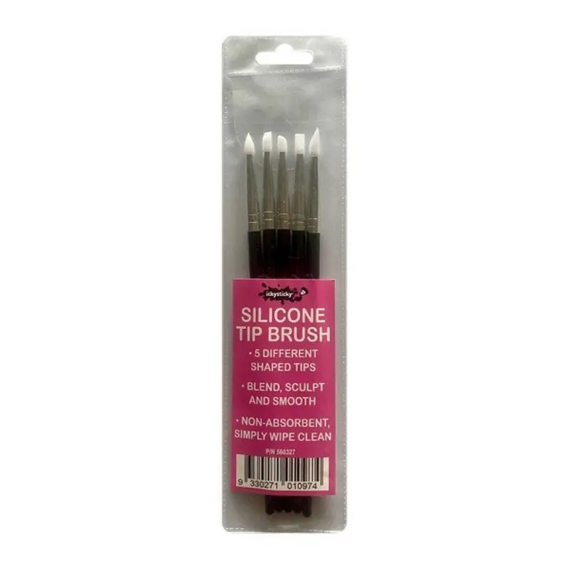 Icky Sticky 560327 Silicone Tip Brush 5Pk 1