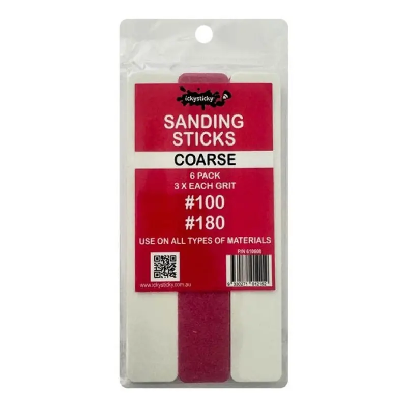 Icky Sticky 610608 Sanding Sticks Coarse 6Pk 1