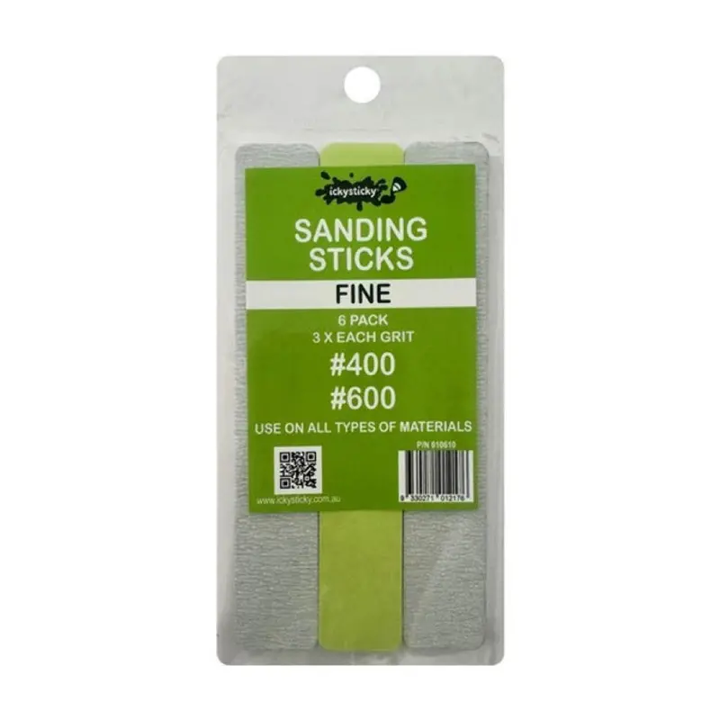 Icky Sticky 610610 Sanding Sticks Fine 6Pk 1