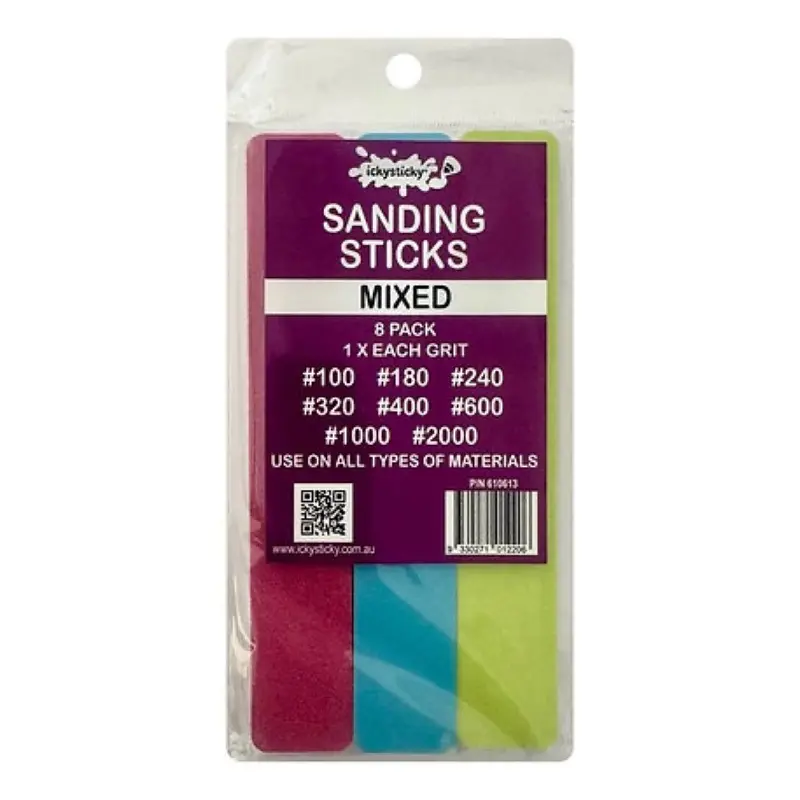 Icky Sticky 610613 Sanding Sticks Mixed 8Pk 1