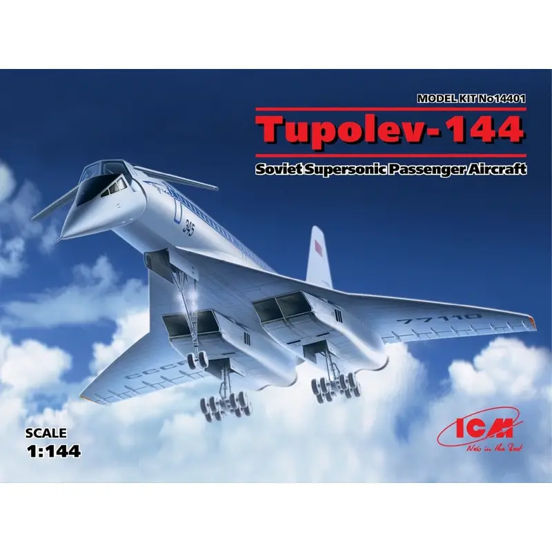 Icm 14401 1/144 Tupolev-144 Soviet Supersonic Passenger Aircraft 1