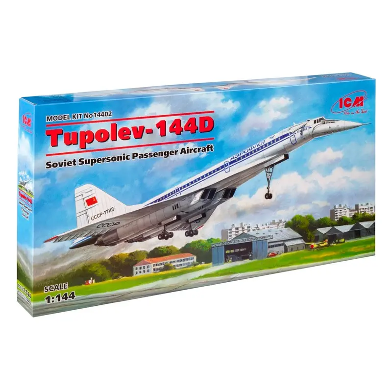 Icm 14402 1/144 Tupolev-144D Soviet Supersonic Passenger Aircraft 1