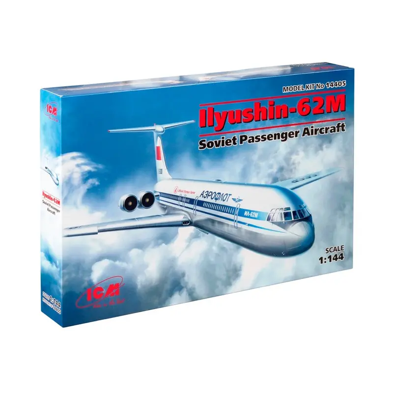 Icm 14405 1/144 Ilyushin-62M Soviet Passenger Aircraft 2