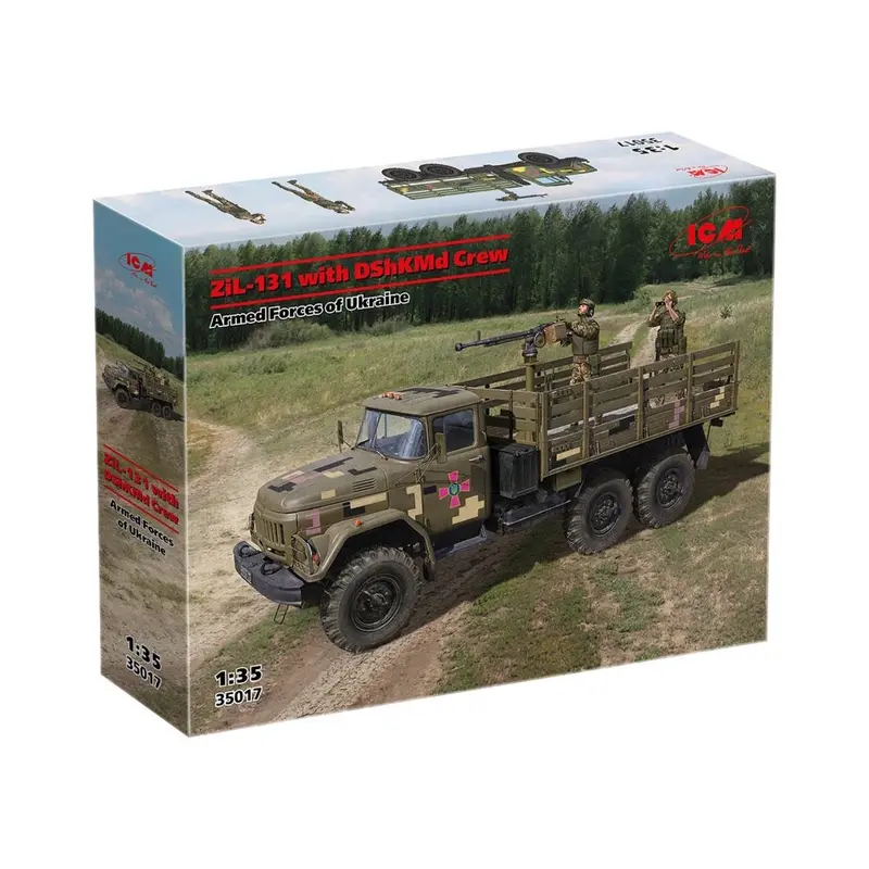 Icm 35017 1/35 Zil-131 Of The Armed Forces Of Ukraine With Dshkmd And Crew 1