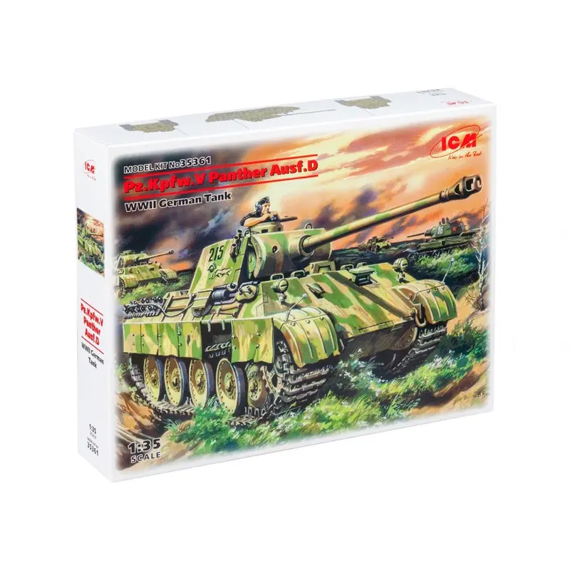 Icm 35361 1/35 Pz.Kpfw.V Panther Ausf.D Wwii German Tank 1