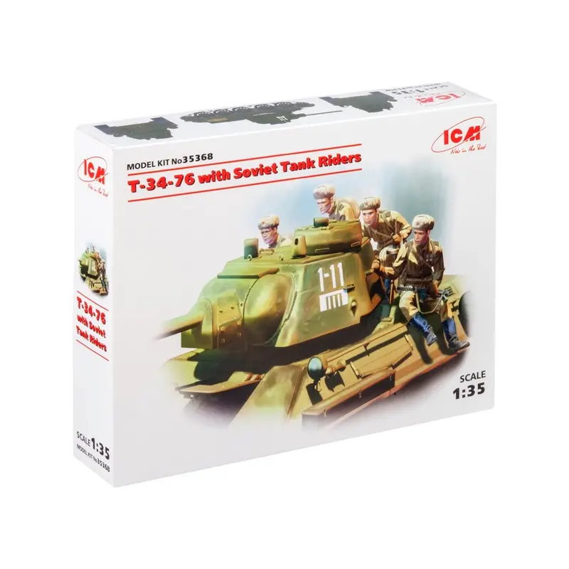 Icm 35368 1/35 T-34-76 With Soviet Tank Riders 1