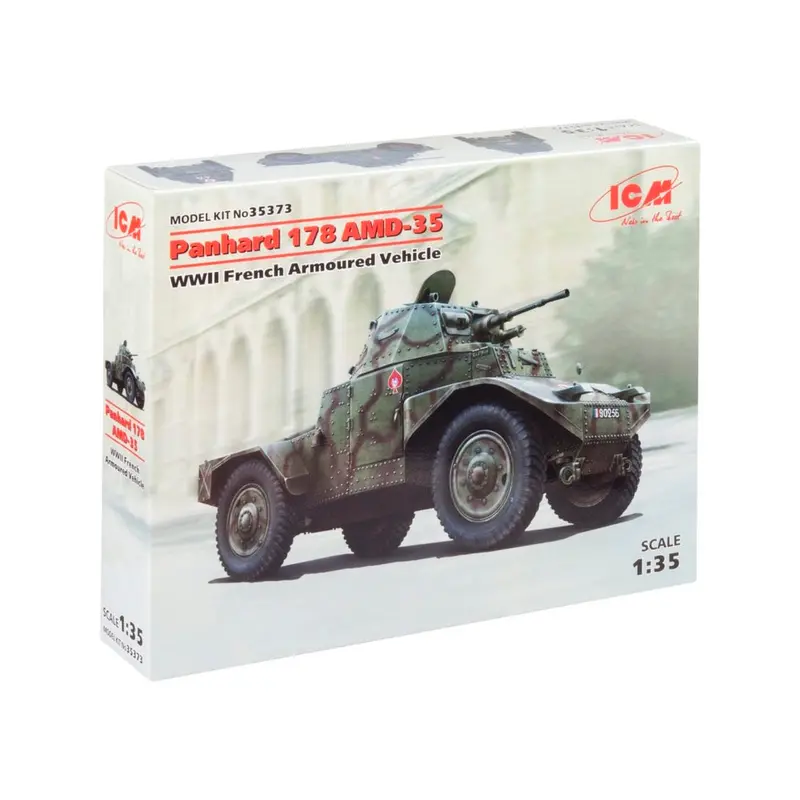 Icm 35373 1/35 Panhard 178 Amd-35 Wwii French Armoured Vehicle 1