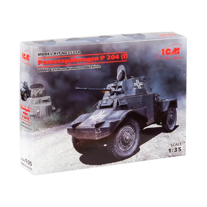 Icm 35374 1/35 Panzerspähwagen P 204 F Wwii German Armoured Vehicle 1