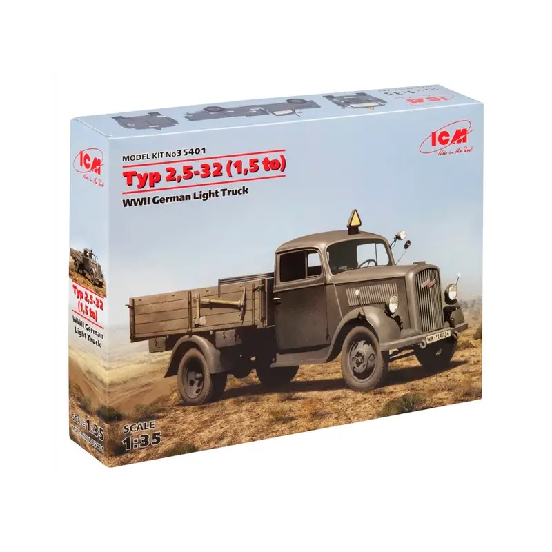 Icm 35401 1/35 Typ 2 5-32 1.5To Wwii German Light Truck 1