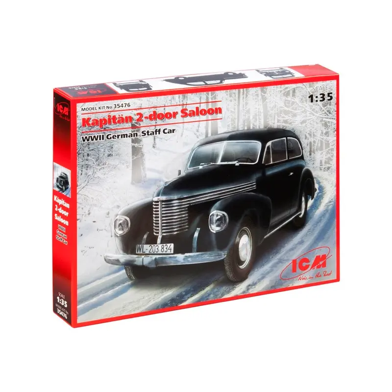 Icm 35476 1/35 Kapitan 2-Door Saloon Wwii German Staff Car 1