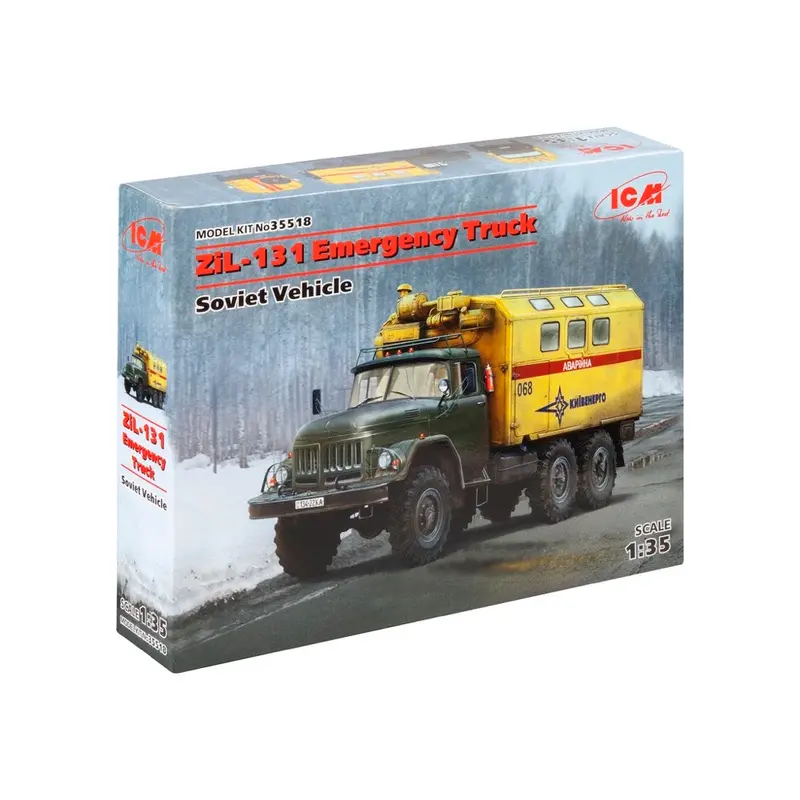 Icm 35518 1/35 Zil-131 Emergency Truck Soviet Vehicle 1