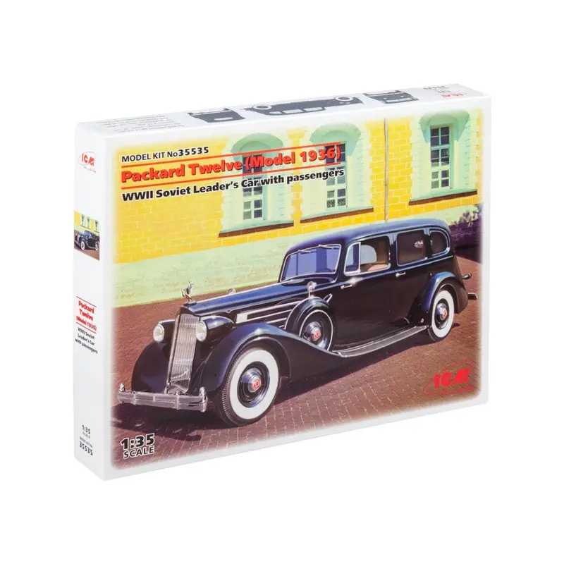 Icm 35535 1/35 Packard Twelve Model 1936 Wwii Soviet Leaders' Car With Passengers 1