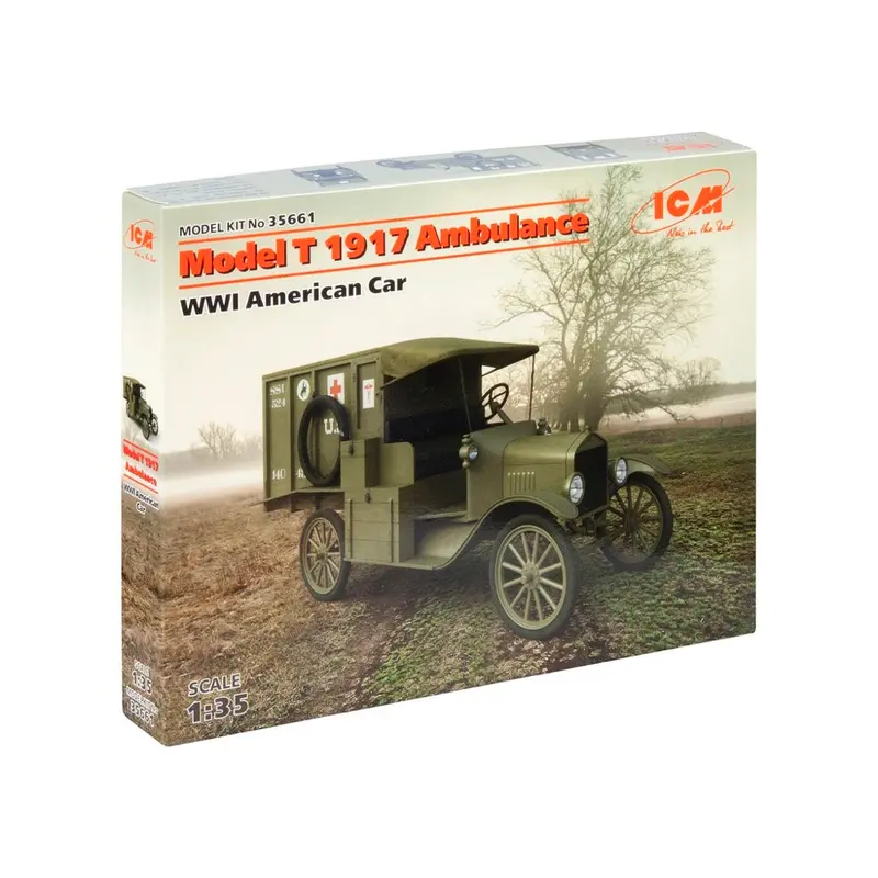 Icm 35661 1/35 Model T 1917 Ambulance Wwi American Car 1
