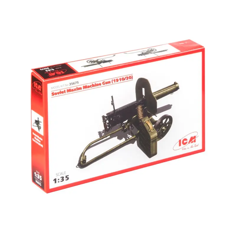 Icm 35675 1/35 Soviet Maxim Machine Gun 1910/30 1