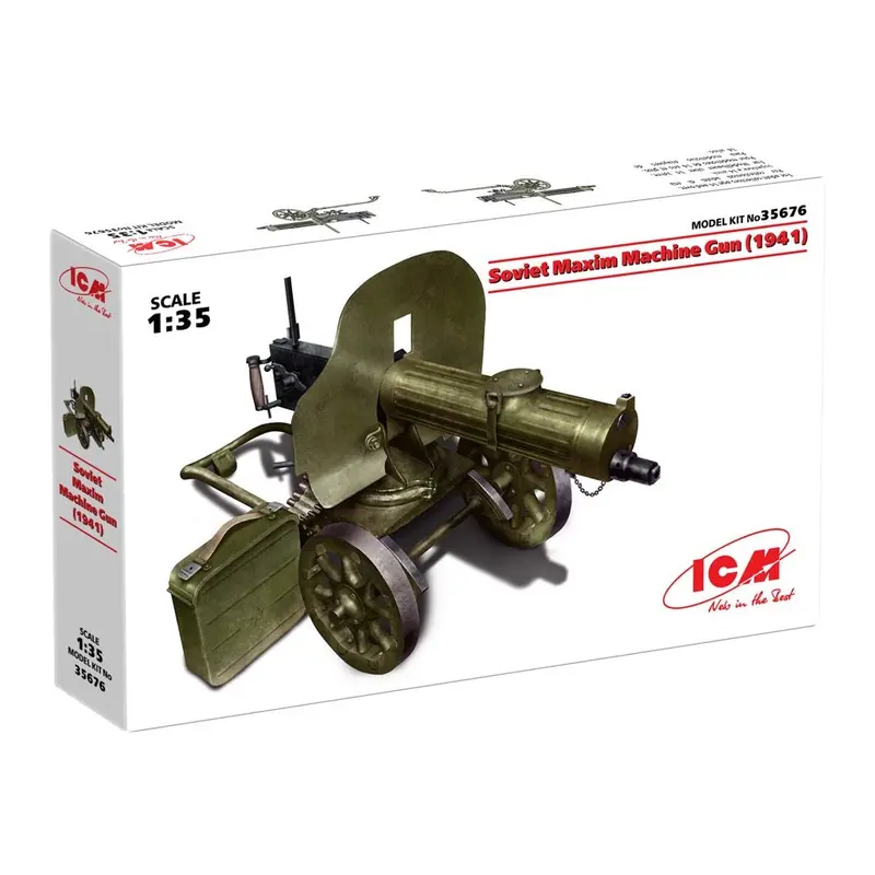 Icm 35676 1/35 Soviet Maxim Machine Gun 1941 1