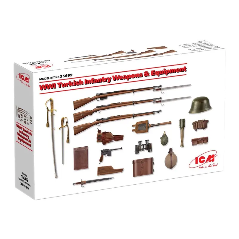 Icm 35699 1/35 Wwi Turkish Infantry Weapons & Equipment 1