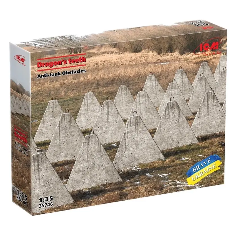 Icm 35746 1/35 Dragons Teeth Tank Obstacles 1
