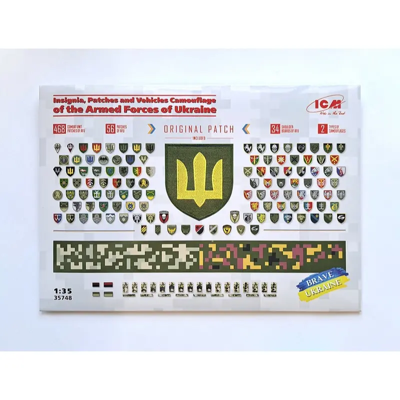 Icm 35748 1/35 Chevrons Of Personnel And Camouflage Of Military Vehicles Of The Ukrainian Army 1