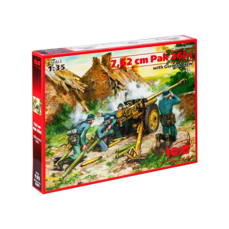 Icm 35801 1/35 7.62 Cm Pak 36R With German Crew 1