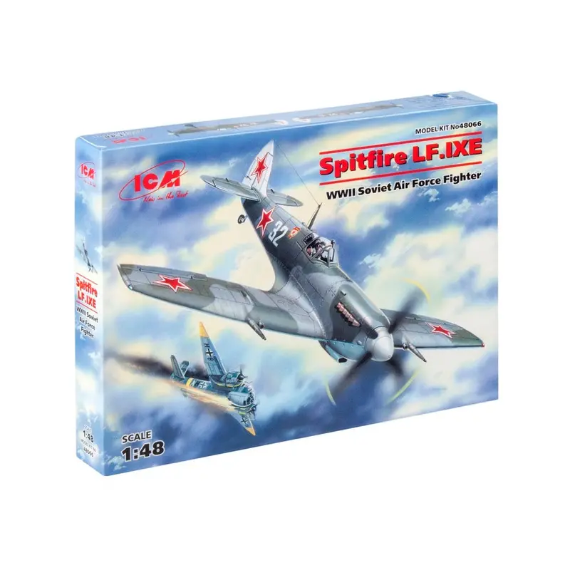 Icm 48066 1/48 Spitfire Lf.Ixe Wwii Soviet Air Force Fighter 1