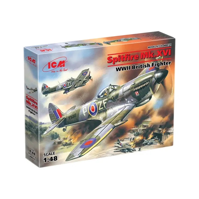 Icm 48071 1/48 Spitfire Mk.Xvi Wwii British Fighter 1