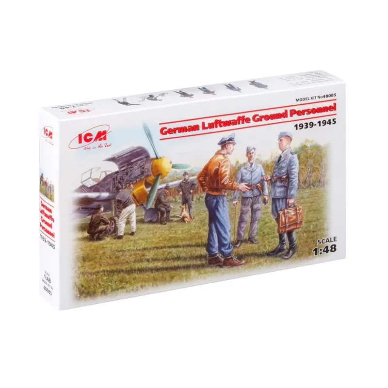 Icm 48085 1/48 German Luftwaffe Ground Personnel 1939-1945 1