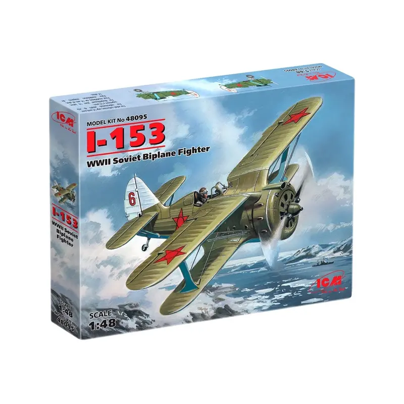 Icm 48095 1/48 I-153 Chaika Wwii Soviet Biplane Fighter 1