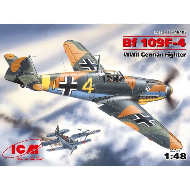 Icm 48103 1/48 Messerschmitt Bf 109F-4 Wwii German Fighter 1