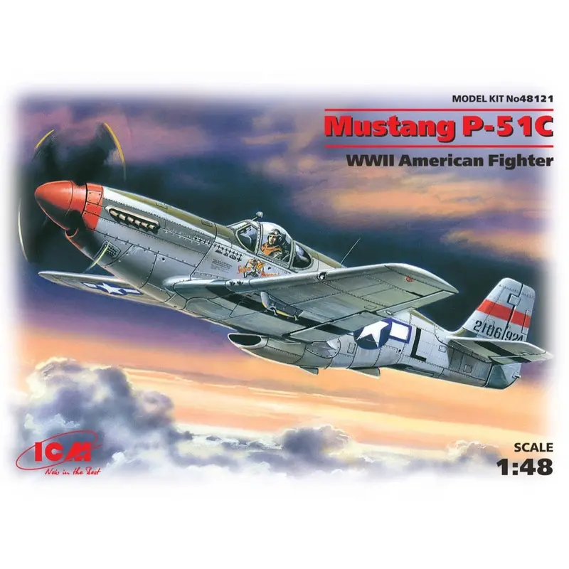 Icm 48121 1/48 Mustang P-51C Wwii American Fighter 1