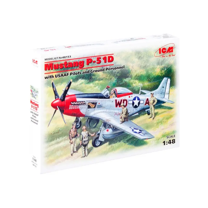 Icm 48153 1/48 Mustang P-51D With Usaaf Pilots And Ground Personnel 2