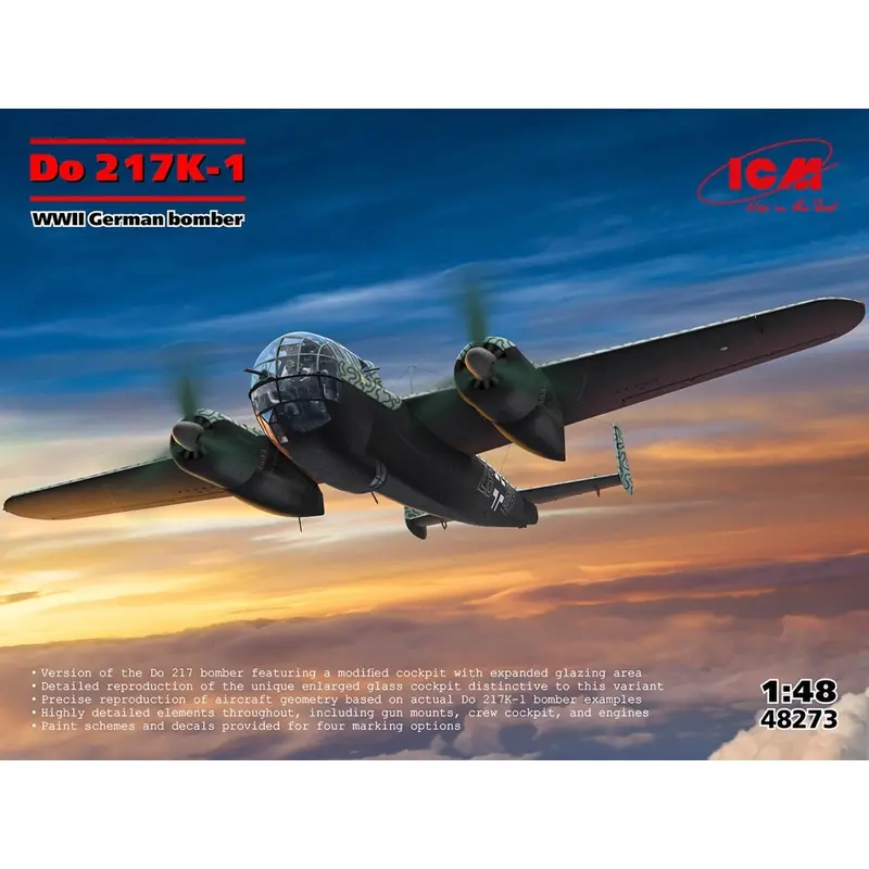 Icm 48273 1/48 Do 217 K-1 Ww Ii German Bomber 1