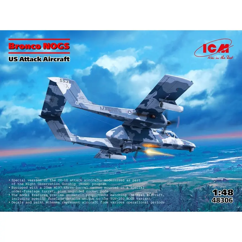 Icm 48306 1/48 Bronco Ov-10D Nogs Us Attack Aircraft 2