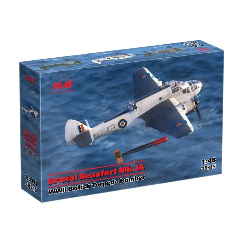 Icm 48315 1/48 Bristol Beaufort Mk.Ia Wwii British Torpedo Bomber 1