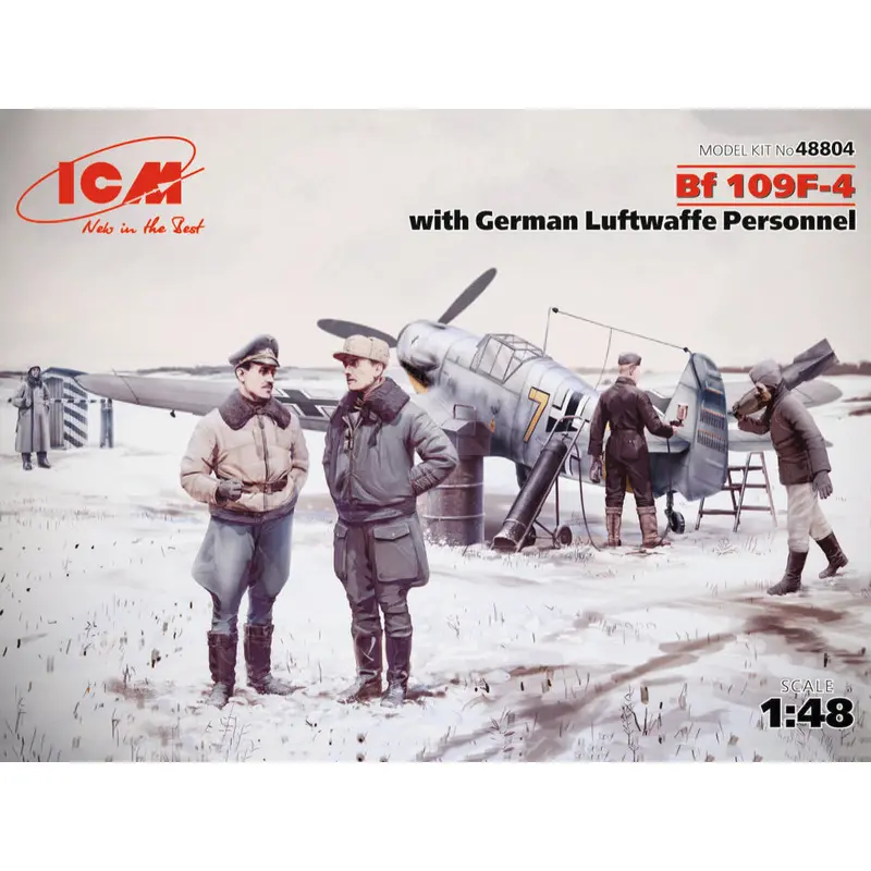 Icm 48804 1/48 Bf 109F-4 With German Luftwaffe Personnel 1